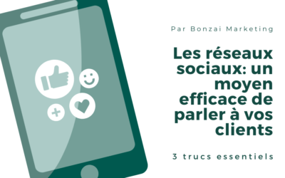 Les réseaux sociaux: un moyen efficace de parler à vos clients